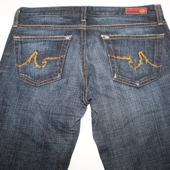 AG Adriano GoldSchmied Jeans Women's 28R Blue The Angel Bootcut w/ 28" inseam - Picture 6 of 11